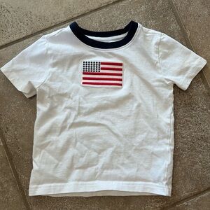Janie and jack embroidered flag t shirt toddler boys 2T
